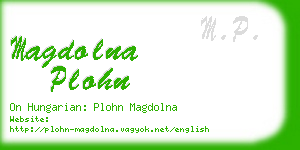 magdolna plohn business card